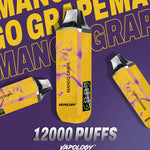 Vapology Bar - Mango grape 12000 Puff 2%