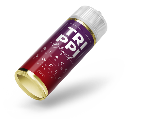 TRIPPI E-LIQUID - BLACKCURRANT & STRAWBERRY 120ML 2mg (Aroma Only)